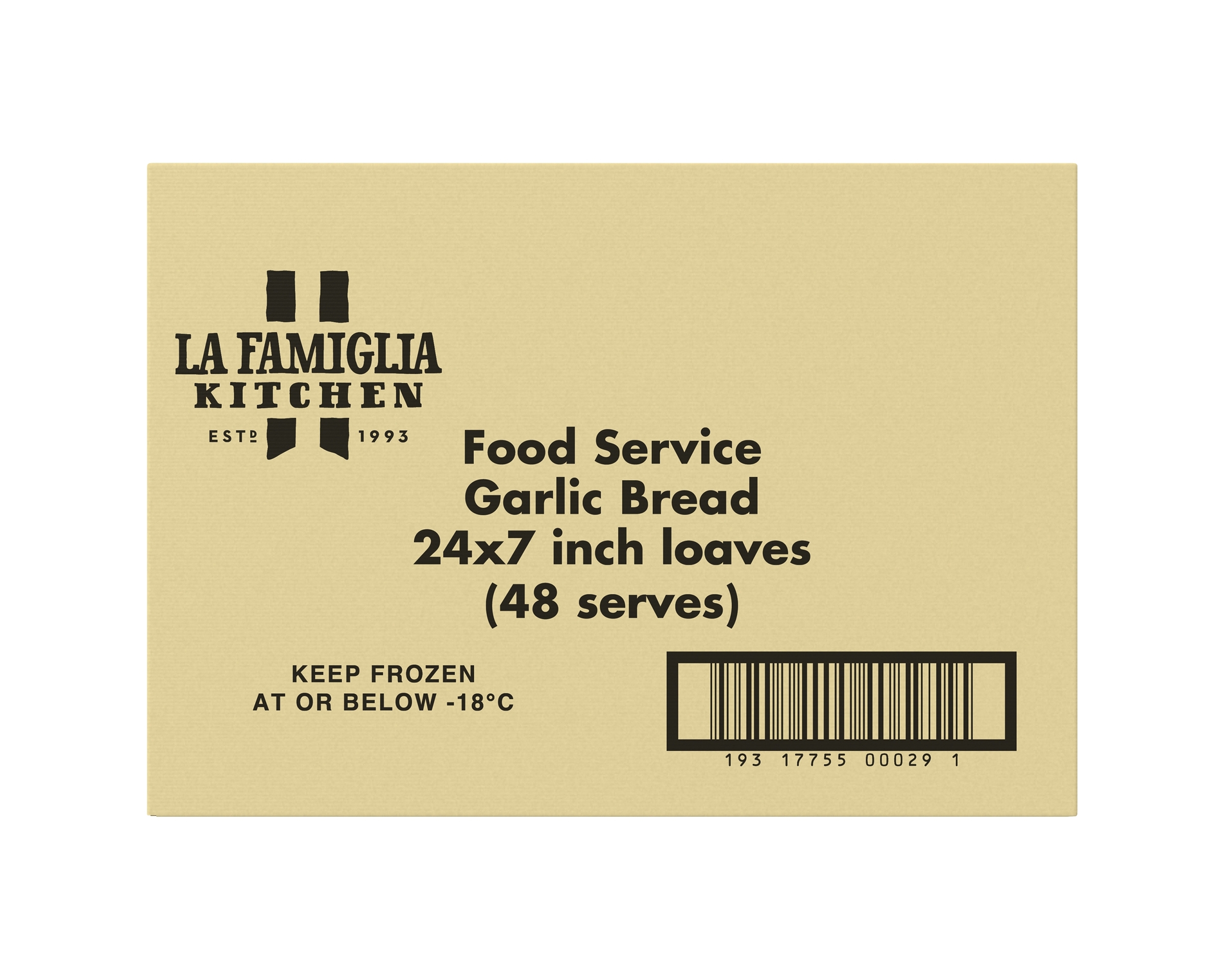 La Famiglia Food Service 7 Inch Garlic Bread 24 Units