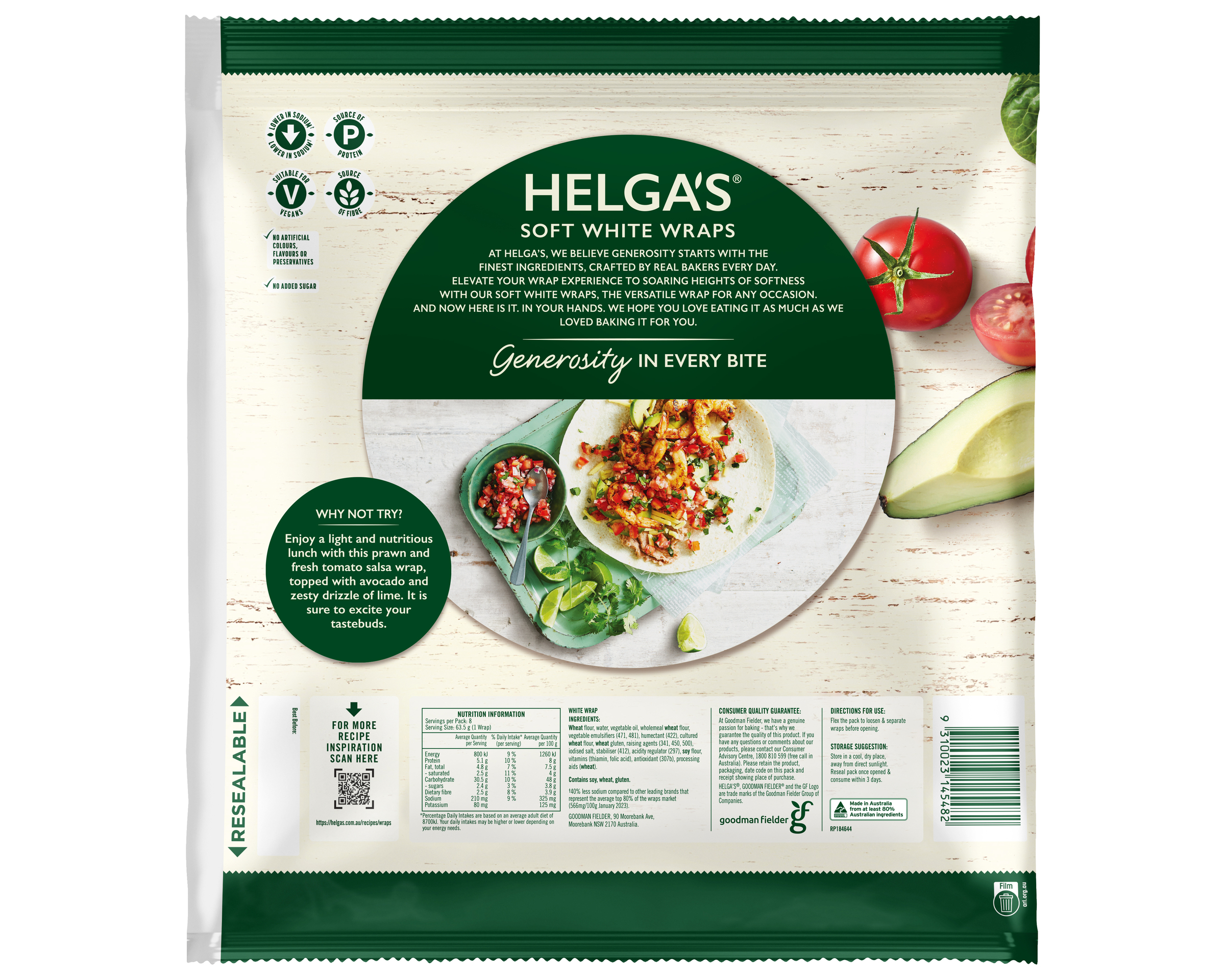 Helgas Wrap Soft White P8 508 g